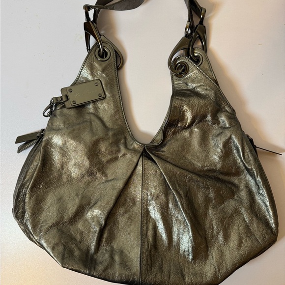 Kenneth Cole Hobo Bag Silver Pewter with Hardware - Picture 1 of 16